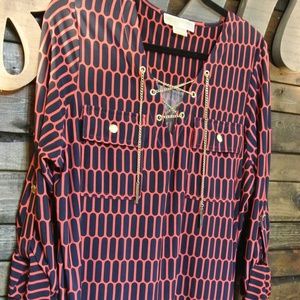 Michael Kors Top with Chain Lace Up